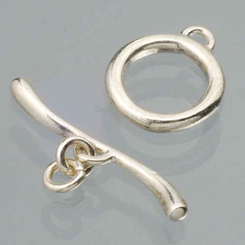 Schmuckteil, Knebelverschluss 925, 925er Silber, 2 - teilig