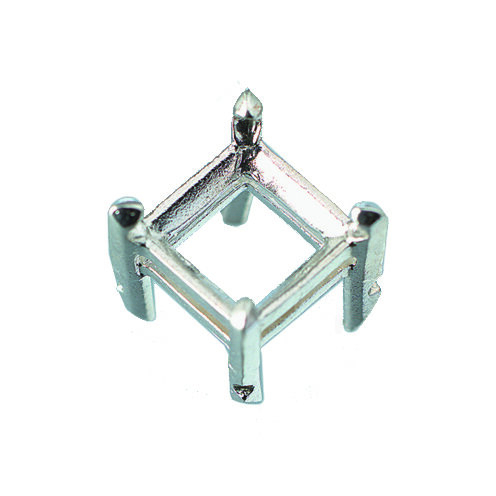 Schmuckteil, Fassung quadratisch 980, 980er Silber, 1 Stk.