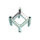 Schmuckteil, Fassung quadratisch 980, 980er Silber, 1 Stk.
