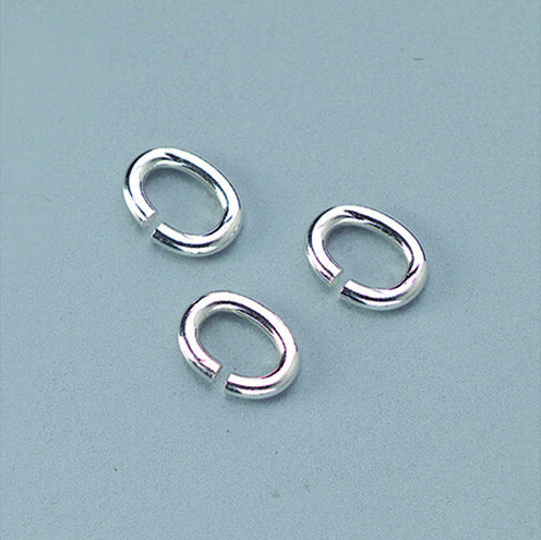 Schmuckteil, Biege&ouml;sen oval 925, 925er Silber, 4 Stk.