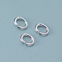 Schmuckteil, Biege&ouml;sen oval 925, 925er Silber, 4 Stk.