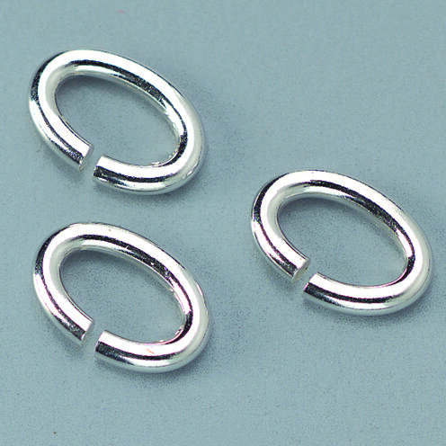 Schmuckteil, Biege&ouml;sen oval 925, 925er Silber, 4 Stk.