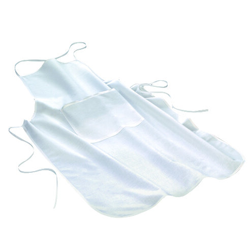 Sch&uuml;rze Baumwolle, mit Tasche, wei&szlig;, 105 g/m&sup2;