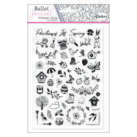 Stampo Bullet Journal, Fr&uuml;hling, transparent, 53 -...