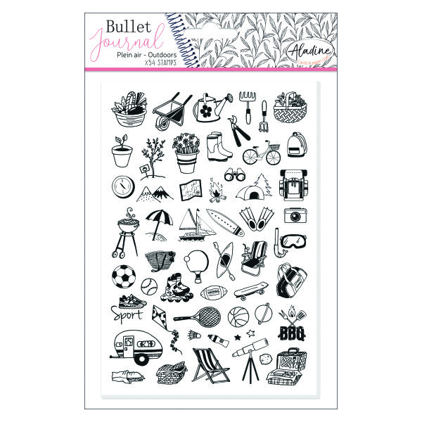 Stampo Bullet Journal, Draussen, transparent, 54 - teilig