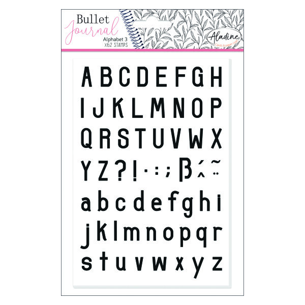Stampo Bullet Journal, Alphabet 3, transparent, 62 - teilig