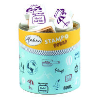 STAMPO Scrap, Stempel /- kissen Reise  42 + 1 Stk.