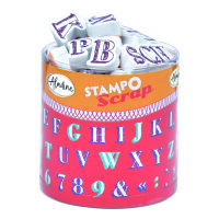 STAMPO Scrap, Stempel / - kissen Alphabet 1  54 + 1 Stk.