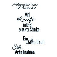 Stempel Clear, Stille Anteilnahme, transparent, 4 - teilig