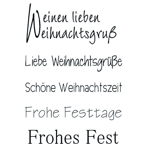 Stempel Clear, einen lieben Weihnachtsgru&szlig;, transparent, 5 - teilig