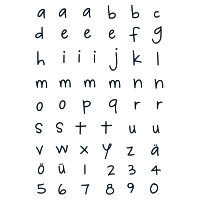 Stempel Clear, Alphabet Kleinbuchstaben, transparent, 55...