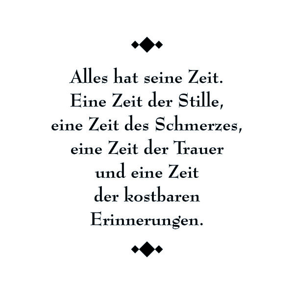 Stempel Clear, Trauer Alles hat seine Zeit, transparent, 1 - teilig