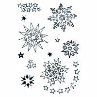 Stempel Clear, Sterne 01, transparent, 11 - teilig
