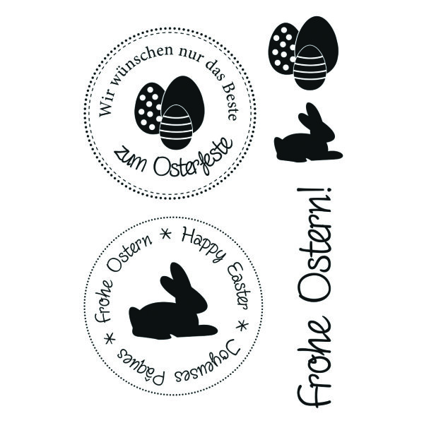 Stempel Clear, Ostern 1, transparent, 5 - teilig