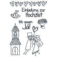 Stempel Clear, Einladung zur Hochzeit, transparent, 7 -...