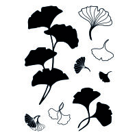 Stempel Clear, Ginkgo, transparent, 8 - teilig
