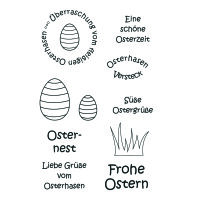 Stempel Clear, Ostern 4, transparent, 10 - teilig