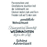 Stempel Clear, Weihnachten 9, transparent, 4 - teilig
