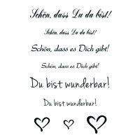 Stempel Clear, Sch&ouml;n, dass Du da bist!, transparent,...