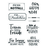 Stempel Clear, Freudentr&auml;nen, transparent, 9 - teilig