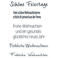 Stempel Clear, Sch&ouml;ne Feiertage, transparent, 5 -...