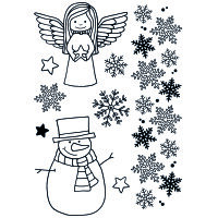 Stempel Clear, Winterzeit, transparent, 9 - teilig