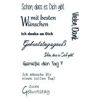 Stempel Clear, Geburtstag 2, transparent, 9 - teilig