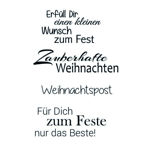 Stempel Clear, Weihnachten 10, transparent, 4 - teilig