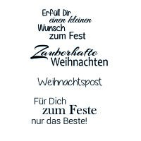 Stempel Clear, Weihnachten 10, transparent, 4 - teilig