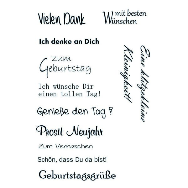 Stempel Clear, Geburtstag 6, transparent, 11 - teilig