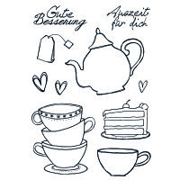 Stempel Clear, Tee / Kaffee, transparent, 10 - teilig