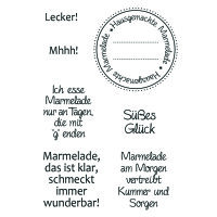 Stempel Clear, Marmelade, transparent, 7 - teilig