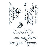 Stempel Clear, Wir w&uuml;nschen Dir, transparent, 5 -...