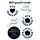 Stempel Clear, Bleib gesund, transparent, 7 - teilig