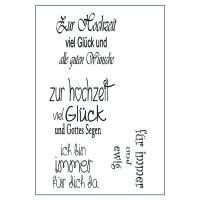 Stempel Clear, Zur Hochzeit viel Gl&uuml;ck und al,...