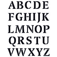 Stencil, Buchstaben gro&szlig;  26-teilig