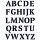 Stencil, Buchstaben gro&szlig;  26-teilig
