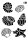 Stencil, Muscheln  6-teilig
