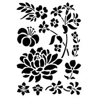 Stencil, Bl&uuml;ten  10-teilig
