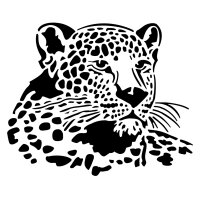 Stencil, Leopard  1-teilig