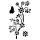 Stencil, Bl&uuml;ten  3-teilig