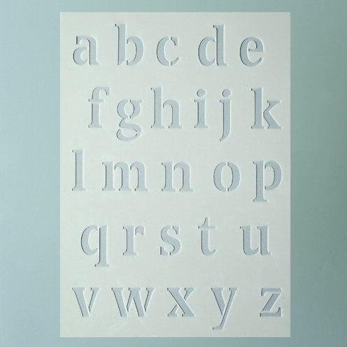 Stencil, Buchstaben klein  26-teilig
