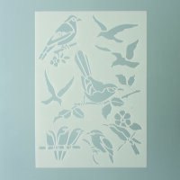 Stencil, Waldv&ouml;gel  8-teilig