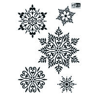 Stencil, Schneekristalle  5-teilig