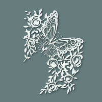 Stencil, Schmetterling  1-teilig