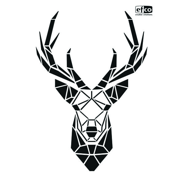 Stencil, Hirschkopf Troph&auml;e  1-teilig