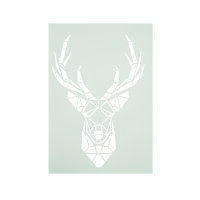 Stencil, Hirschkopf Troph&auml;e  1-teilig
