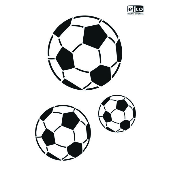Stencil, Fussball  3-teilig