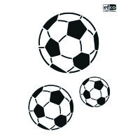 Stencil, Fussball  3-teilig