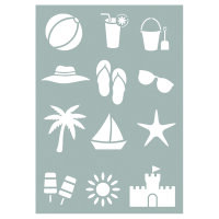 Stencil, Accessoires Sommer  12-teilig